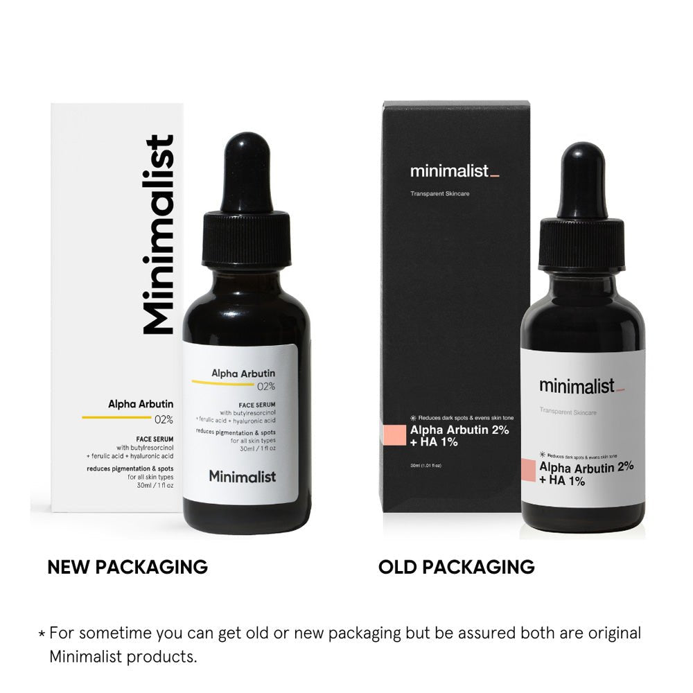 Minimalist Alpha Arbutin 2% Face Serum with Hyaluronic Acid 30ml - Beauty Tribe
