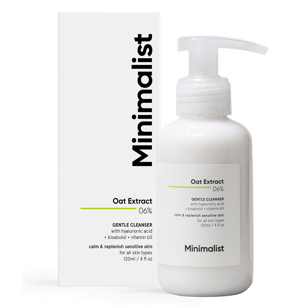 Minimalist Gentle Cleanser 6% Oat Extract Gentle Face Wash With Hyaluronic Acid 120 ml - Beauty Tribe