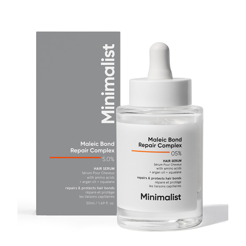 Minimalist Maleic Bond Repair Complex 05% Hair Serum with Amino Acids, Argan Oil &amp; Squalane 50 ml - Beauty Tribe