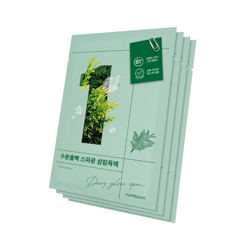 Numbuzin No.1 Dewy Glow Spa Sheet Mask - Pack of 4 - Beauty Tribe