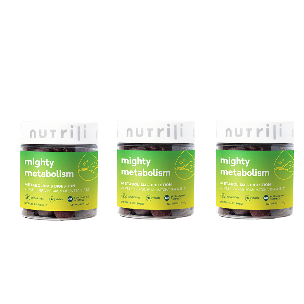 Nutrili Mighty Metabolism 60 Sugar Free Gummies 3 Pack Set - Beauty Tribe