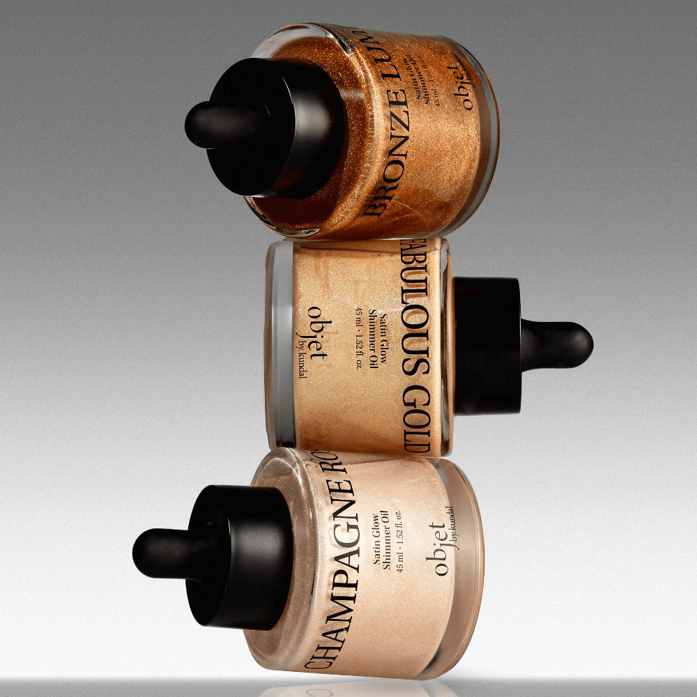 Objet by Kundal Satin Glow Shimmer Oil Champagne Rose 45ml - Beauty Tribe