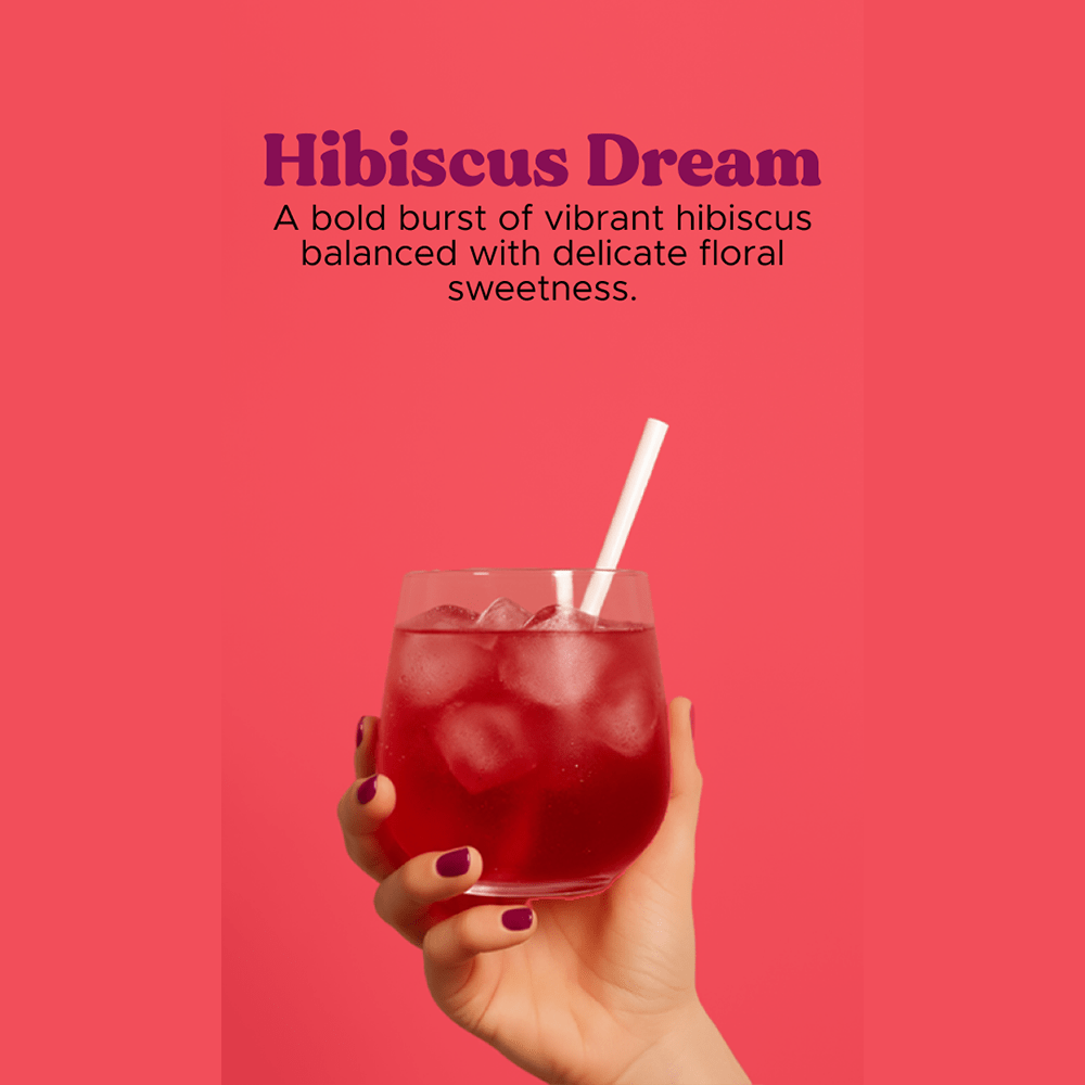 Oneshot Hydrate Electrolyte &amp; Vitamin Drink Mix Hibiscus Dream (14 Sticks) - Beauty Tribe