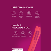 Oneshot Hydrate Electrolyte & Vitamin Drink Mix Hibiscus Dream (14 Sticks) - Beauty Tribe