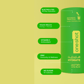 Oneshot Hydrate Electrolyte & Vitamin Drink Mix Lime Burst (14 Sticks) - Beauty Tribe