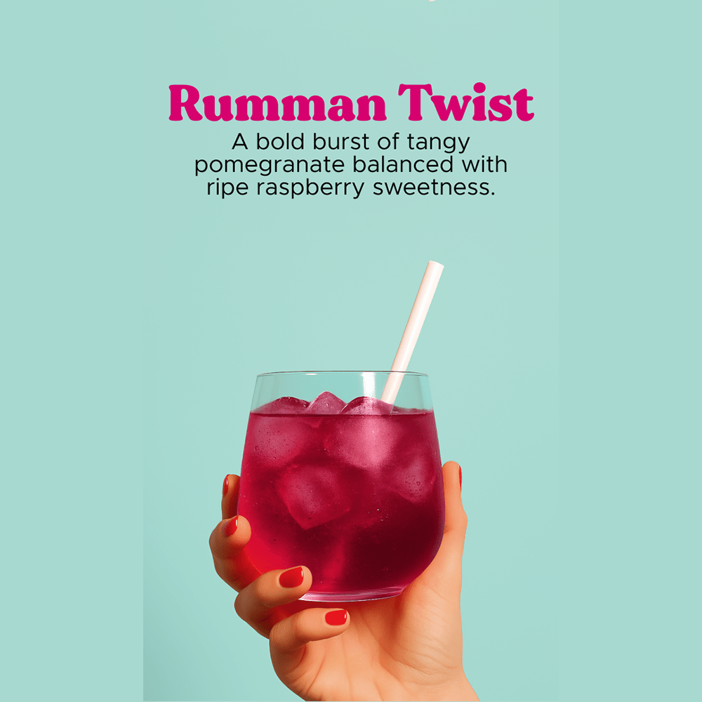 Oneshot Hydrate Electrolyte &amp; Vitamin Drink Mix Rumman Twist (14 Sticks) - Beauty Tribe