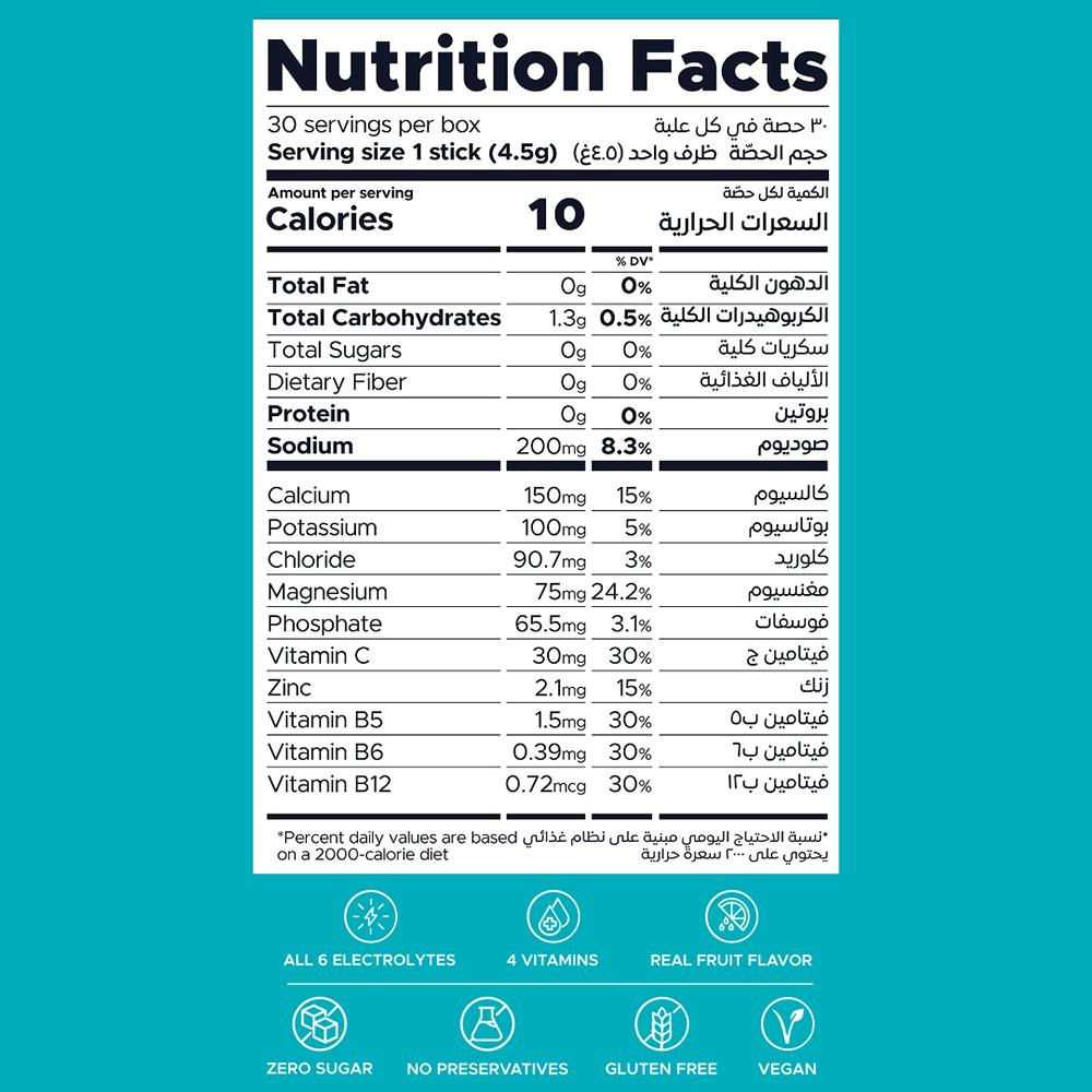 Oneshot Hydrate Electrolyte &amp; Vitamin Drink Mix Variety Pack (30 Sticks) - Beauty Tribe