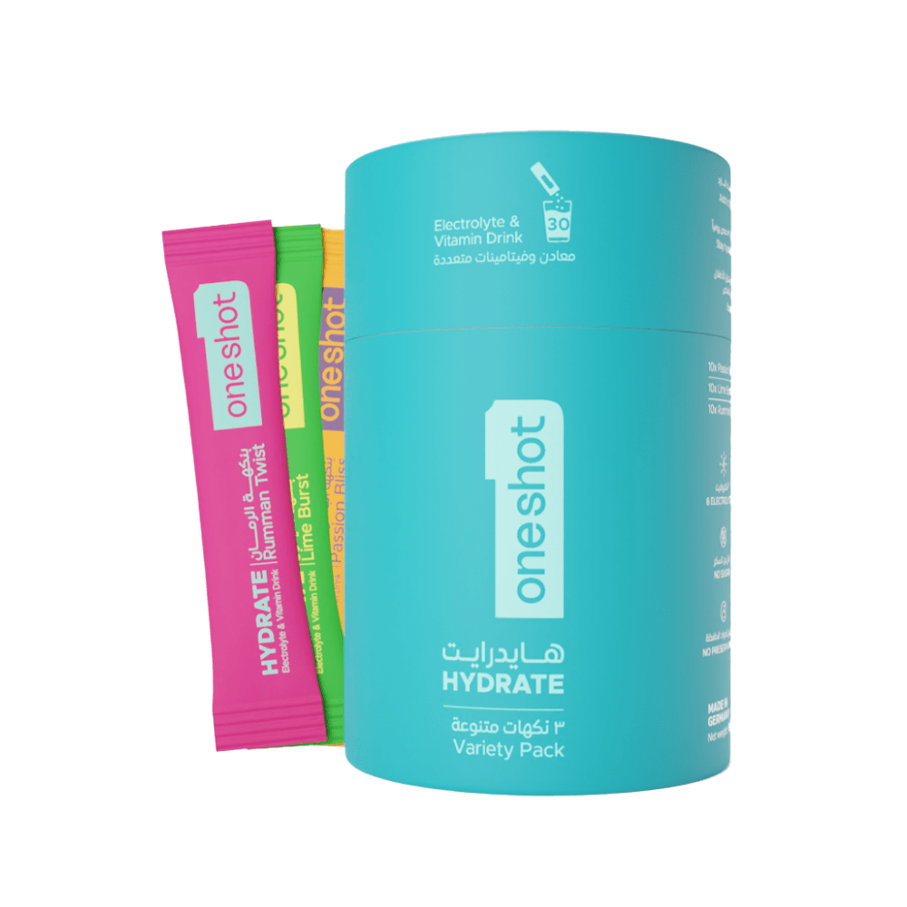 Oneshot Hydrate Electrolyte &amp; Vitamin Drink Mix Variety Pack (30 Sticks) - Beauty Tribe