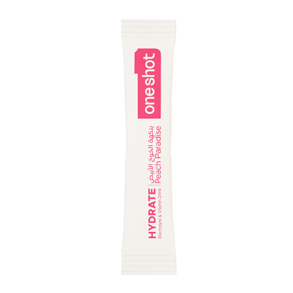 Oneshot Hydrate Electrolyte & Vitamin Drink Mix White Peach (14 Sticks) - Beauty Tribe