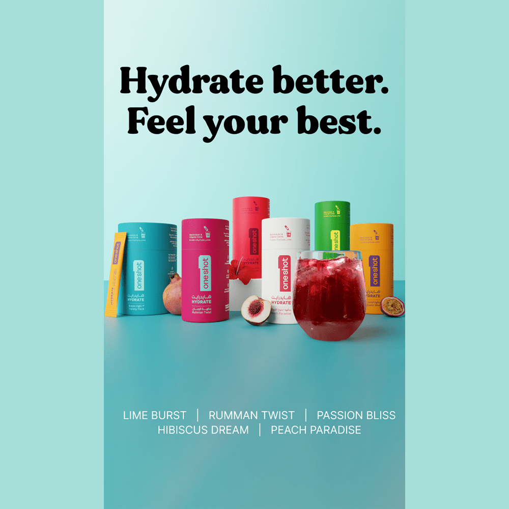 Oneshot Hydrate Electrolyte & Vitamin Drink Mix White Peach (14 Sticks) - Beauty Tribe