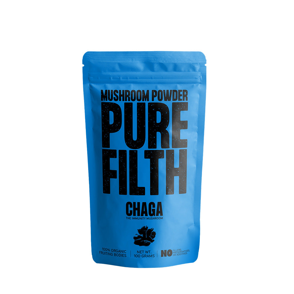 Pure Filth Chaga Mushroom Extract Powder  100g (50 Servings)