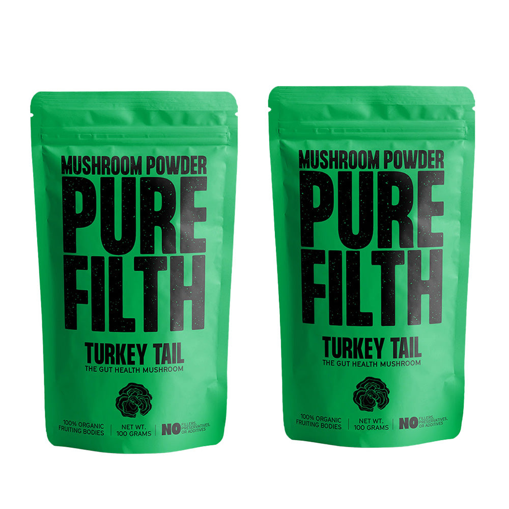 Pure Filth Turkey Tail Mushroom Extract Powder 100g 2 Pack Set