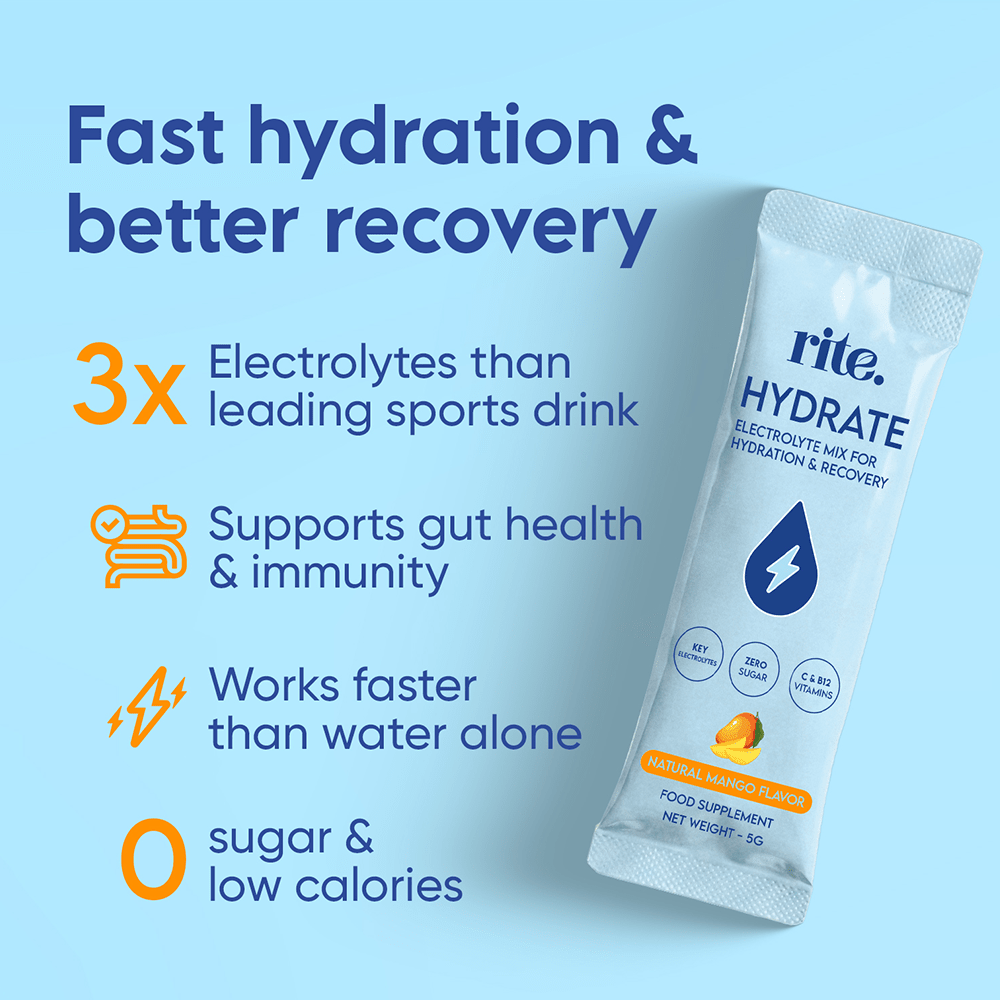 Rite Hydrate Electrolytes Mango - 15 sticks - Beauty Tribe