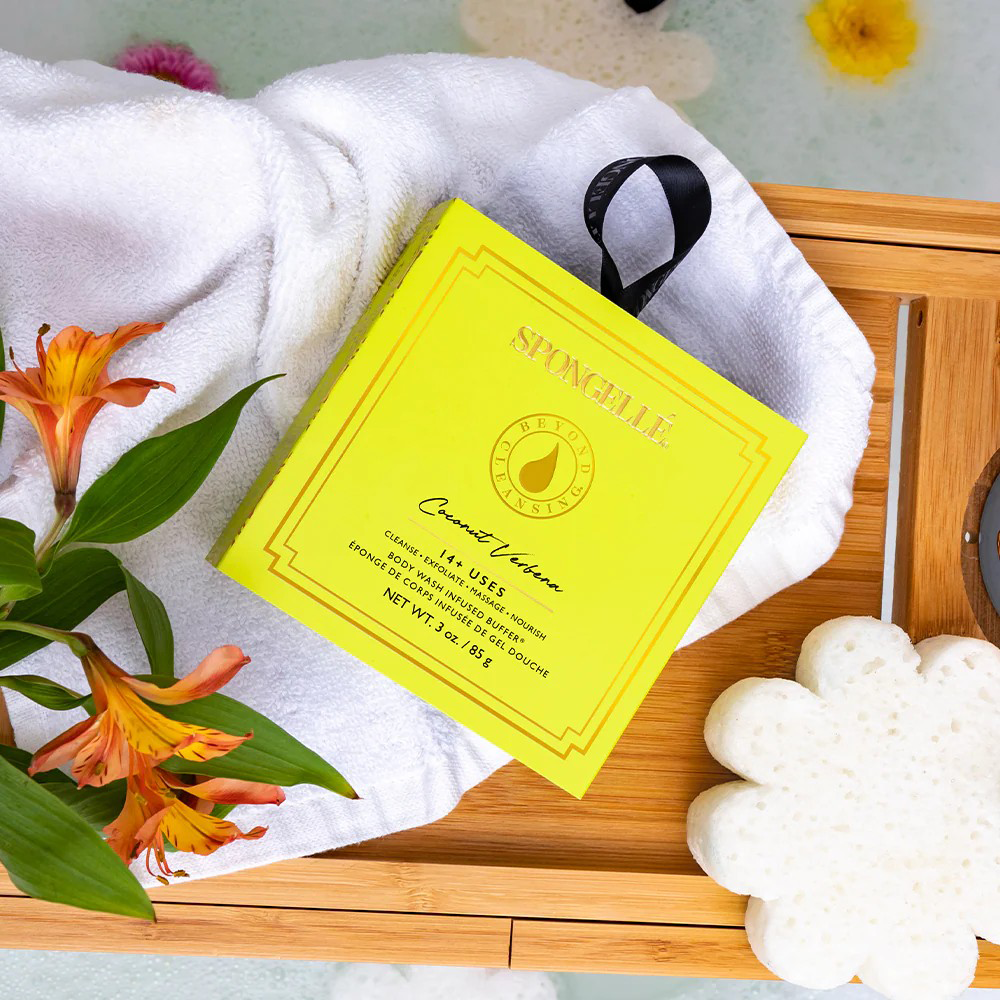 Spongelle Daisy Collection Coconut Verbena Body Wash Infused Buffer 85 g (14+Uses) - Beauty Tribe