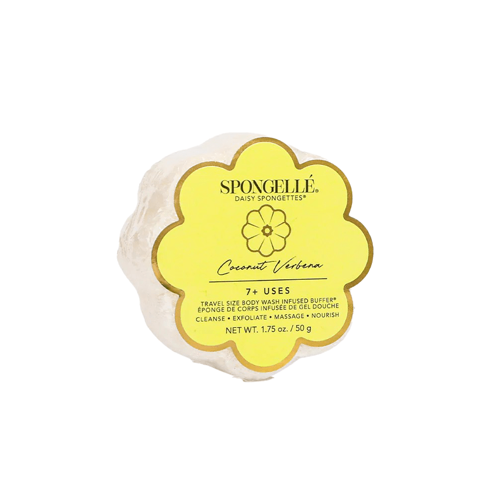 Spongelle Daisy Collection Coconut Verbena Body Wash Infused Spongette 50 g (7+ Uses) - Beauty Tribe