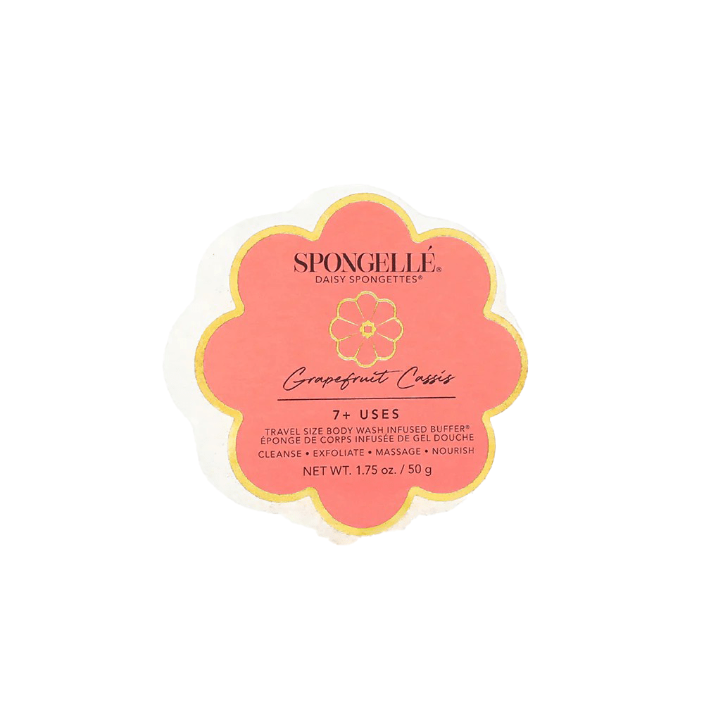 Spongelle Daisy Collection Grapefruit Cassis Body Wash Infused Spongette 50 g (7+ Uses) - Beauty Tribe