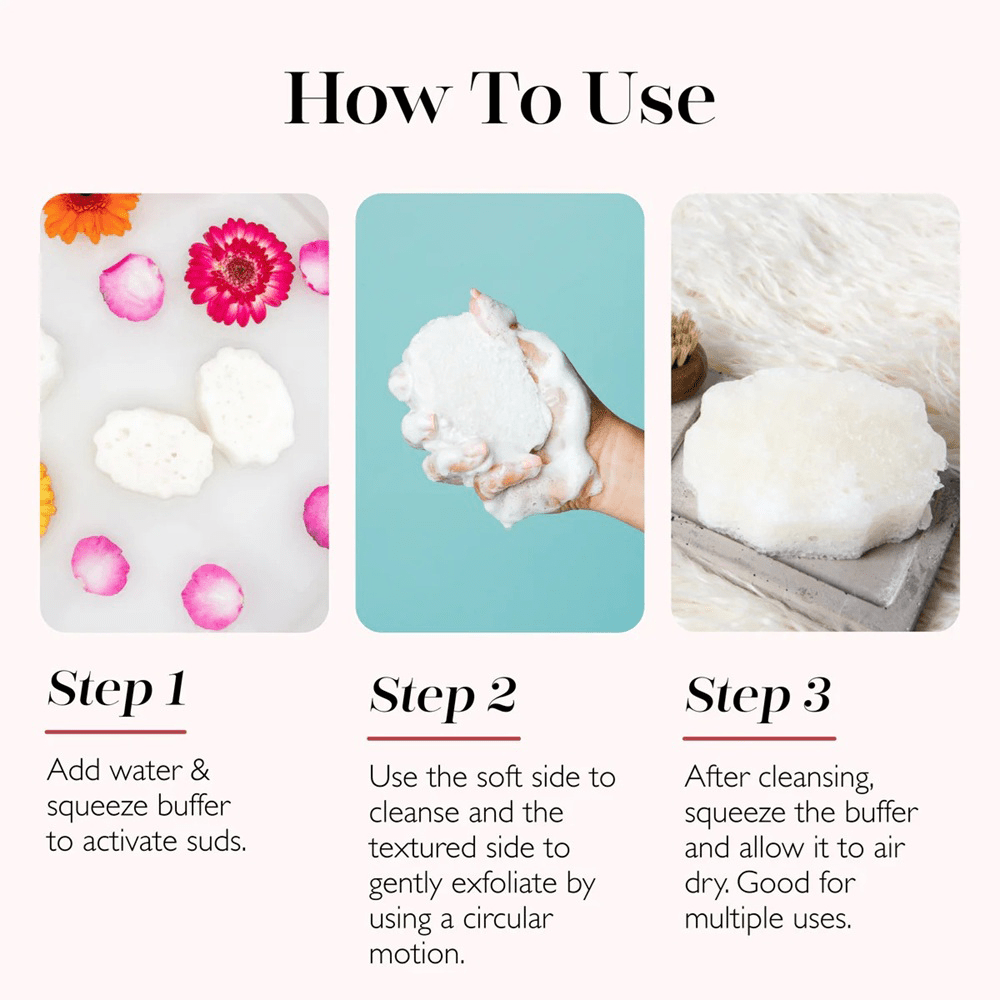 Spongelle Pedi Pop Cotton Candy Foot Buffer &amp; Nail File 85 g (20+ Uses) - Beauty Tribe