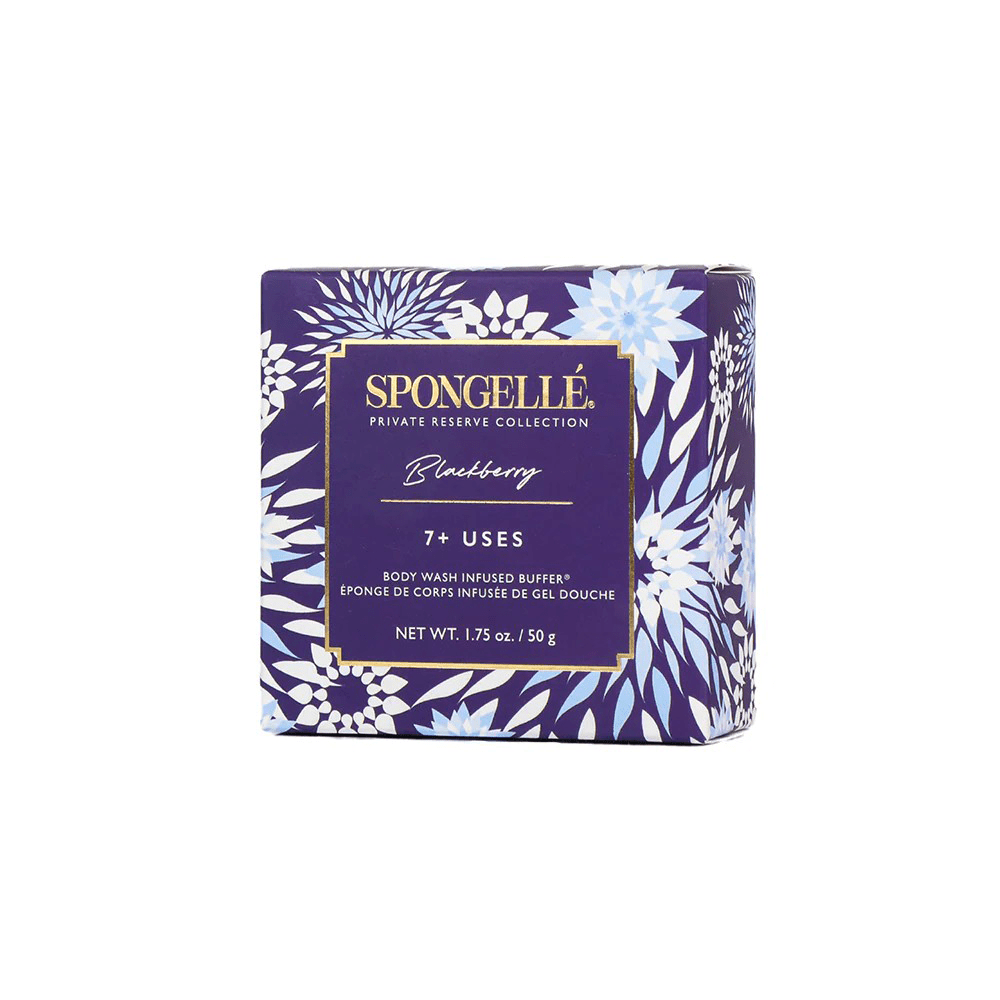 Spongelle Private Reserve Blackberry Flower Body Wash Infused Spongette 50 g (7+Uses) - Beauty Tribe