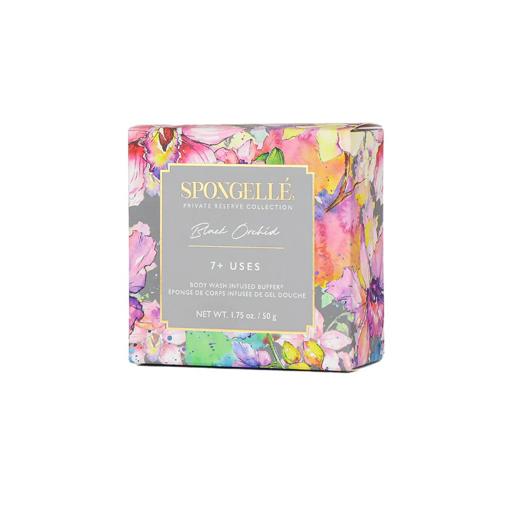 Spongelle Private Reserve Buffer Black Orchid Body Wash Infused Spongette 50 g (7+Uses) - Beauty Tribe