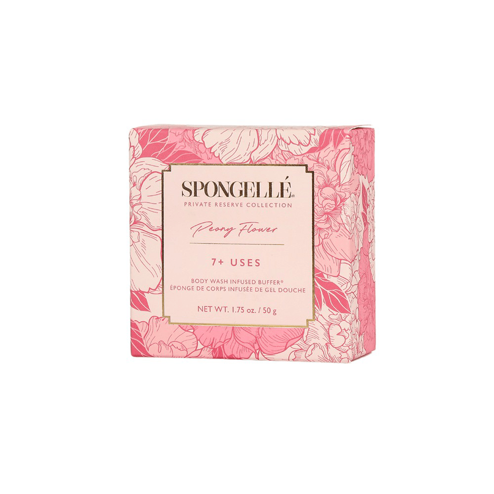 Spongelle Private Reserve Buffer Peony Flower Body Wash Infused Spongette 50 g (7+Uses) - Beauty Tribe