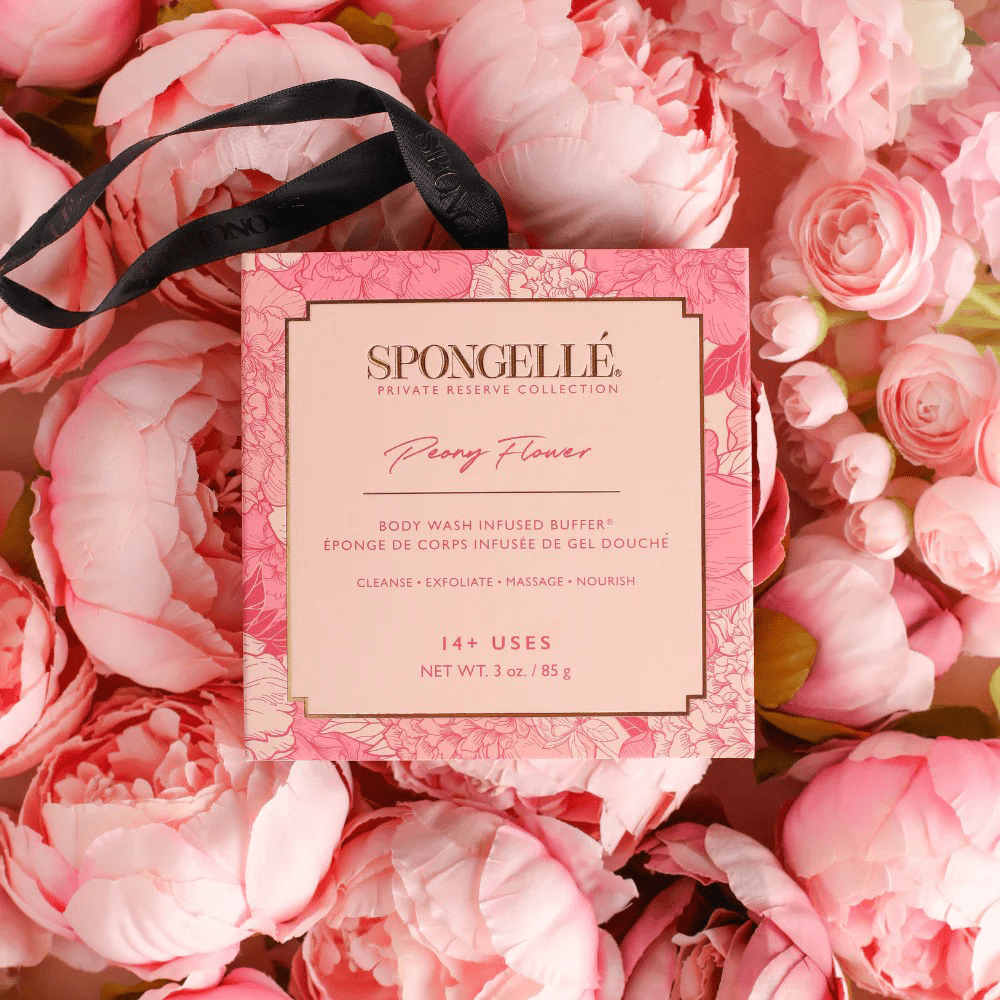 Spongelle Private Reserve Peony Flower Body Wash Infused Buffer 85 g (14+Uses) - Beauty Tribe