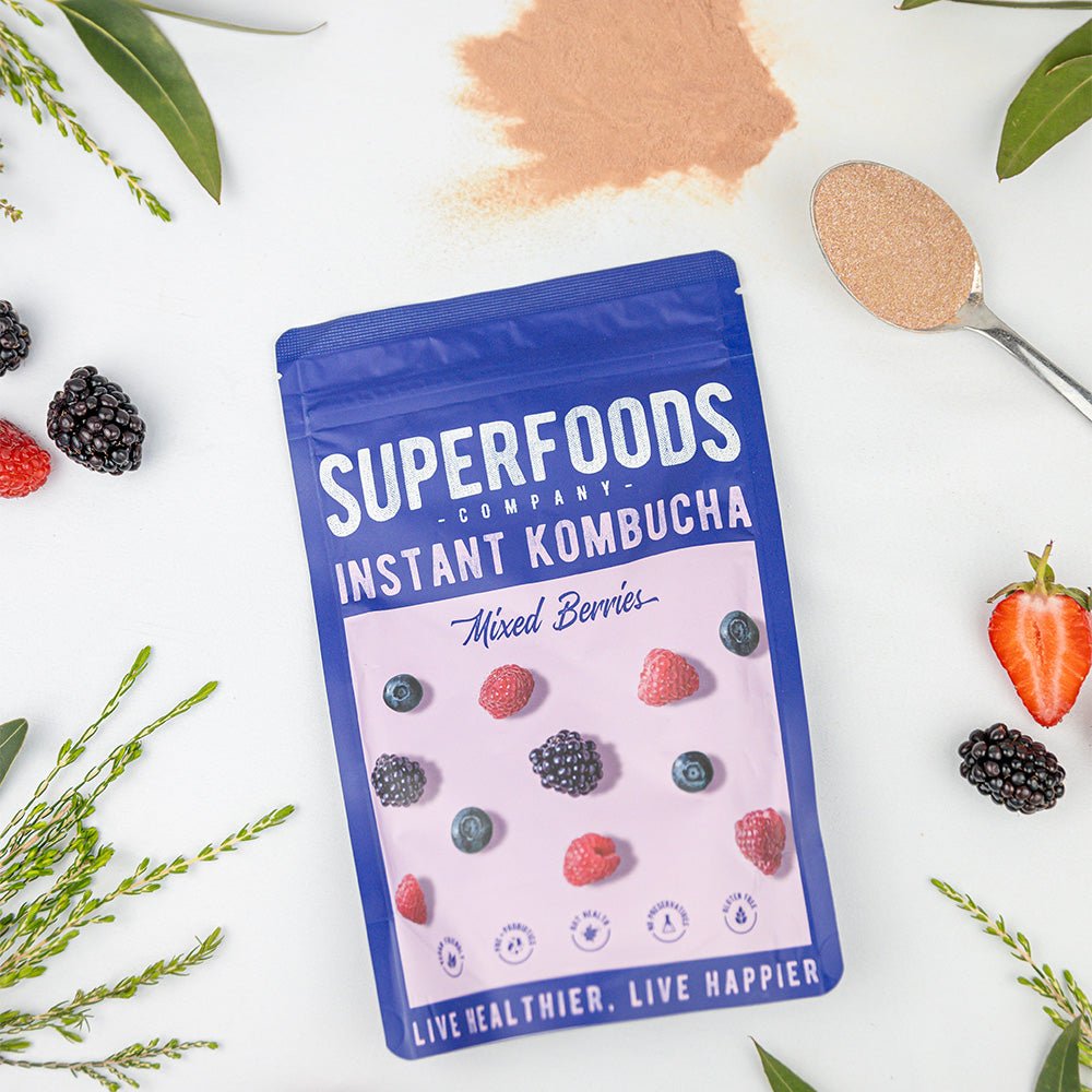 Super Foods Instant kombucha Box Mixed Berries 50g (10 x 5g) - Beauty Tribe