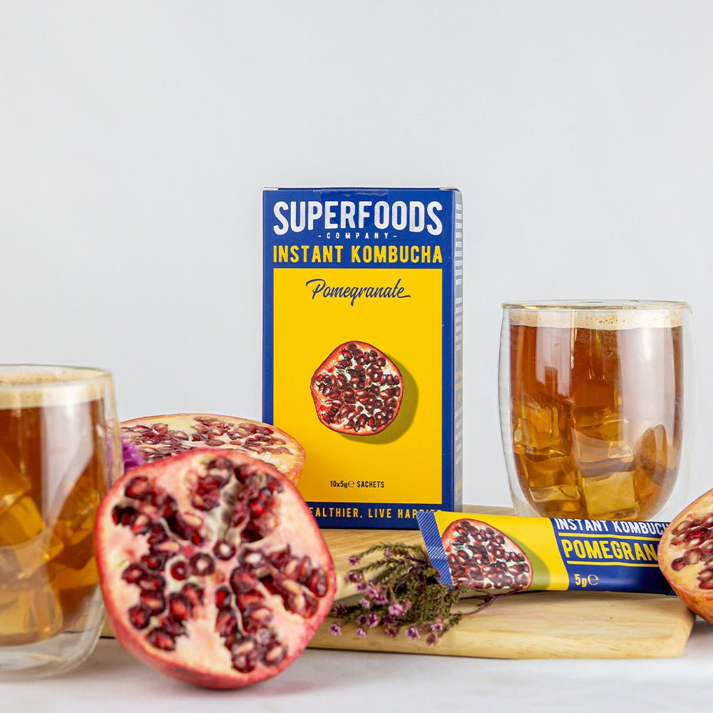 Super Foods Instant kombucha Box Pomegranate 50g (10 x 5g) - Beauty Tribe
