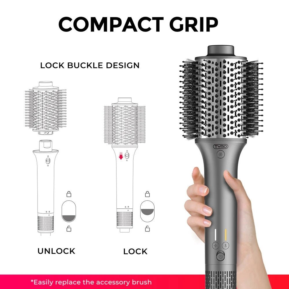 Tymo Airxcel High Speed Hot Air Brush 3 - IN - 1 Set - Beauty Tribe