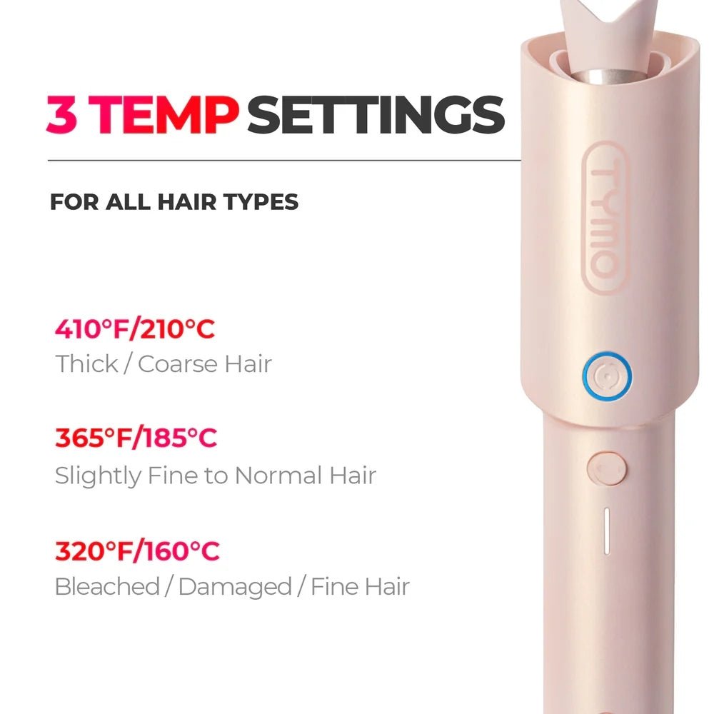 Tymo Curlgo Cordless Auto Curling Iron - Pink - Beauty Tribe