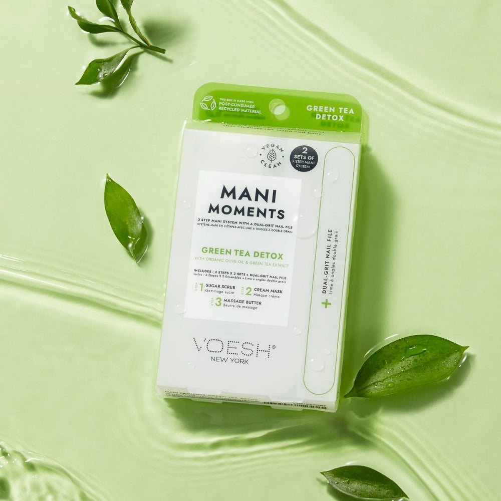 Voesh Mani Moments Duo - 3 Step - Green Tea Detox Kit (2 Sets) - Beauty Tribe