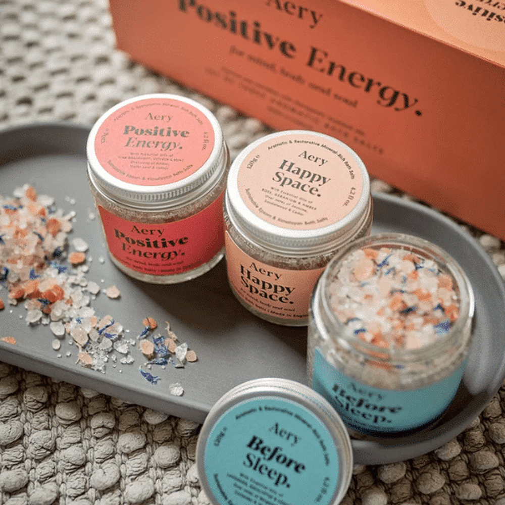 Aery Living Positive Energy Bath Salts Gift Set of 3