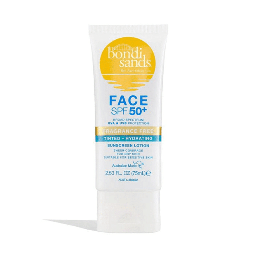 Bondi Sands SPF Fragrance Free 50+ Face Tinted - Hydrated 75ml