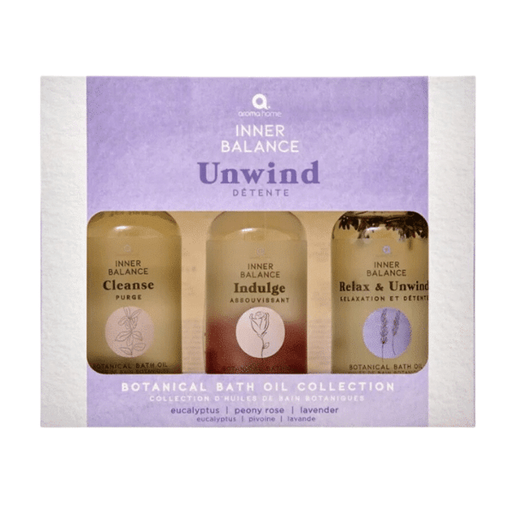 Aroma Home Unwind Bath Oil Gift Set