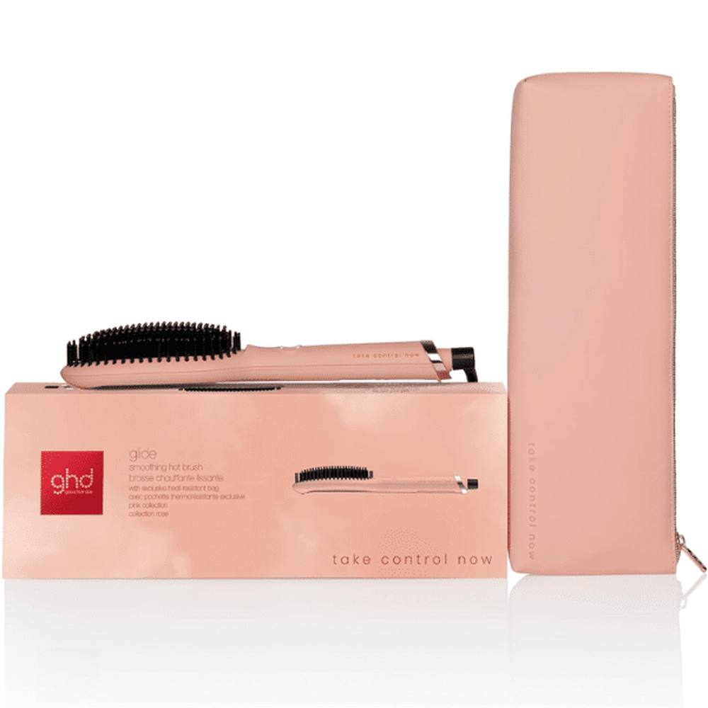 ghd Glide Hot Air Hair Brush - Pink Peach