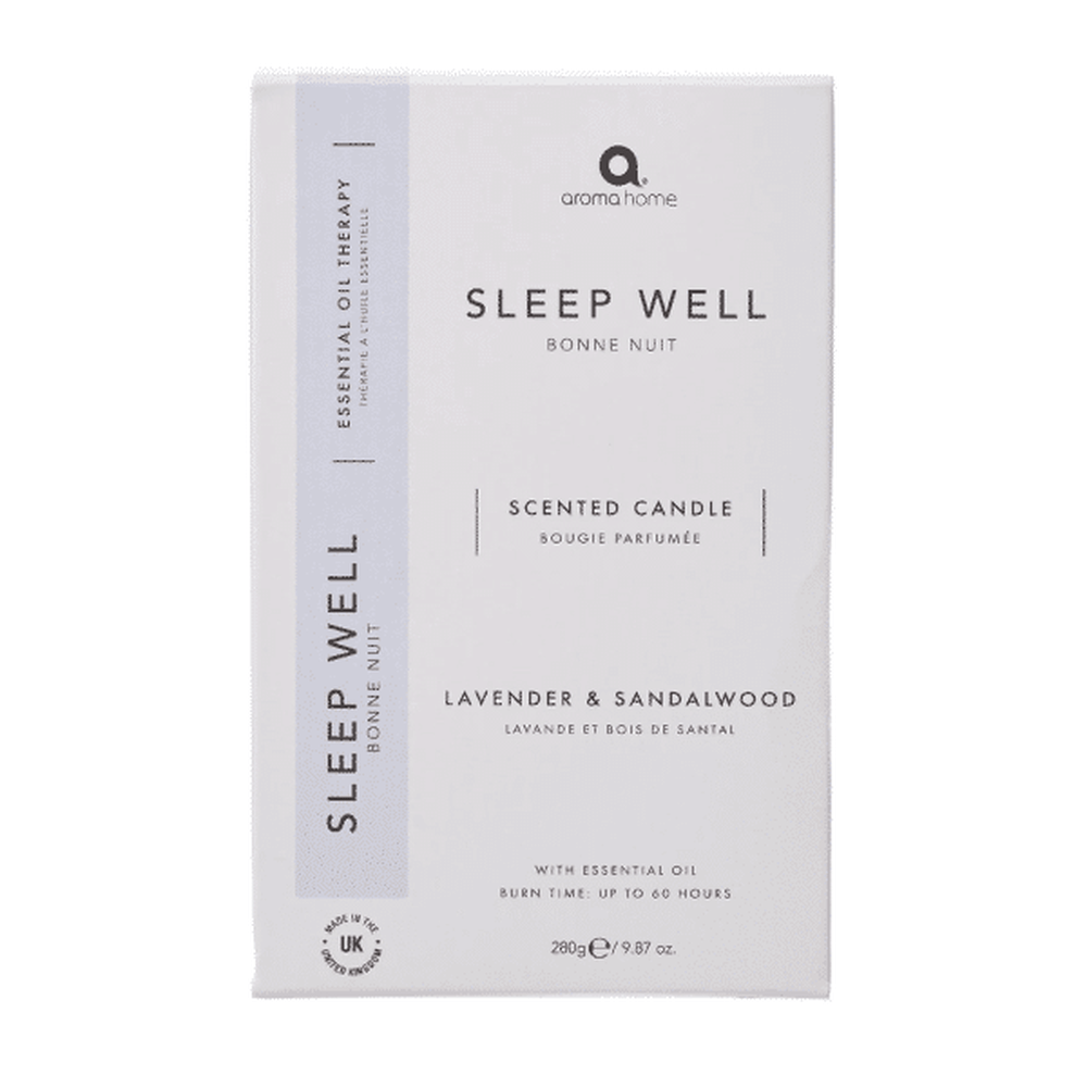 Aroma Home Sleep Well Candle - Lavender &amp; Sandalwood Essential Oil 280g