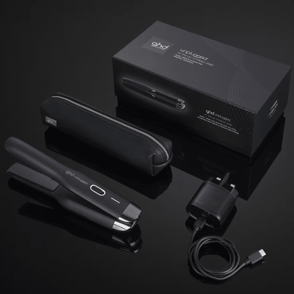 ghd Unplugged Cordless Hair Styler Cordless Flat Iron Black