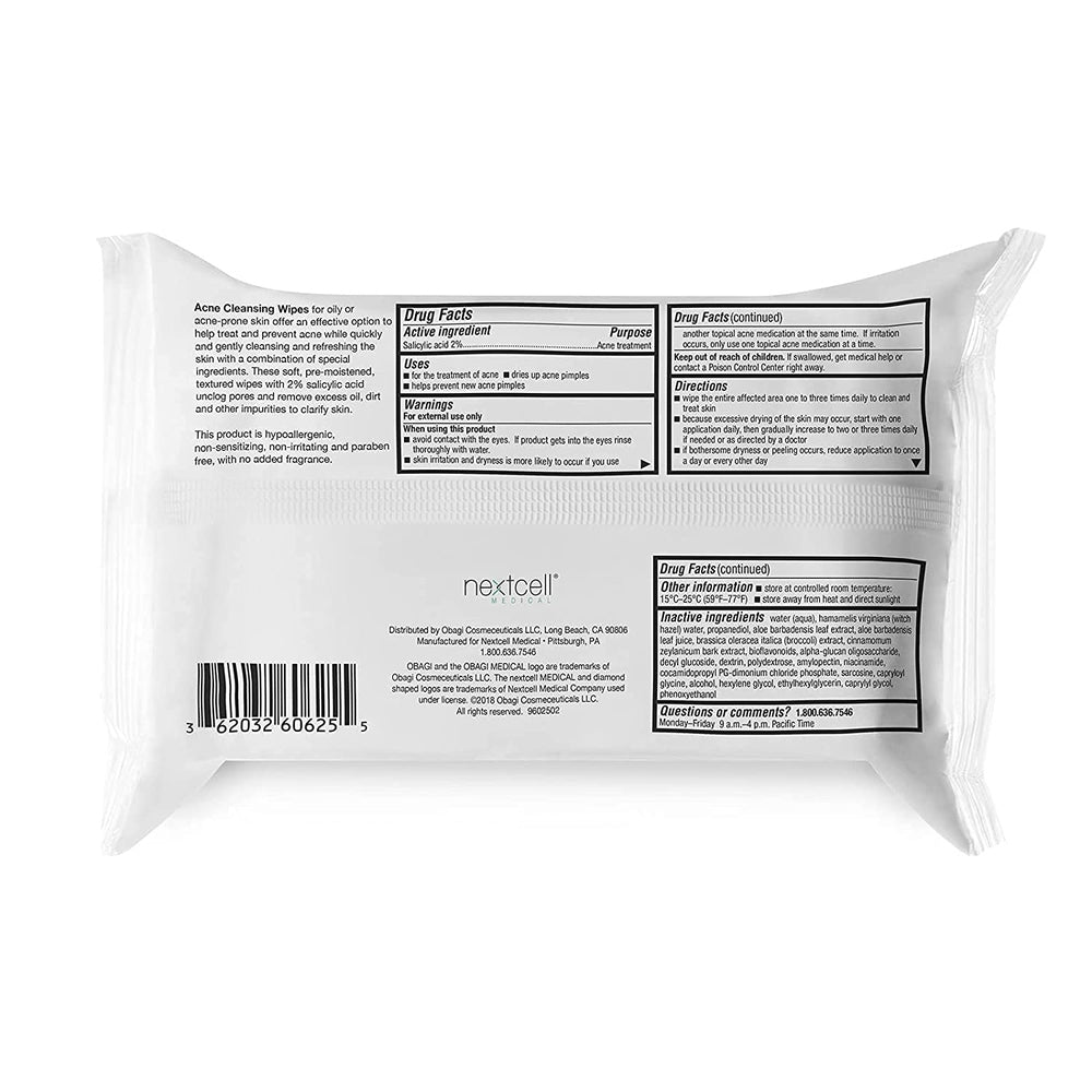 Obagi On The Go Cleansing And Makeup Removing Wipes 25&