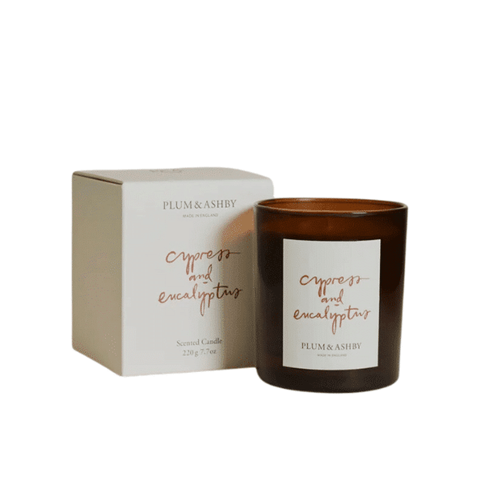 Plum &amp; Ashby Cypress &amp; Eucalyptus Candle 220g