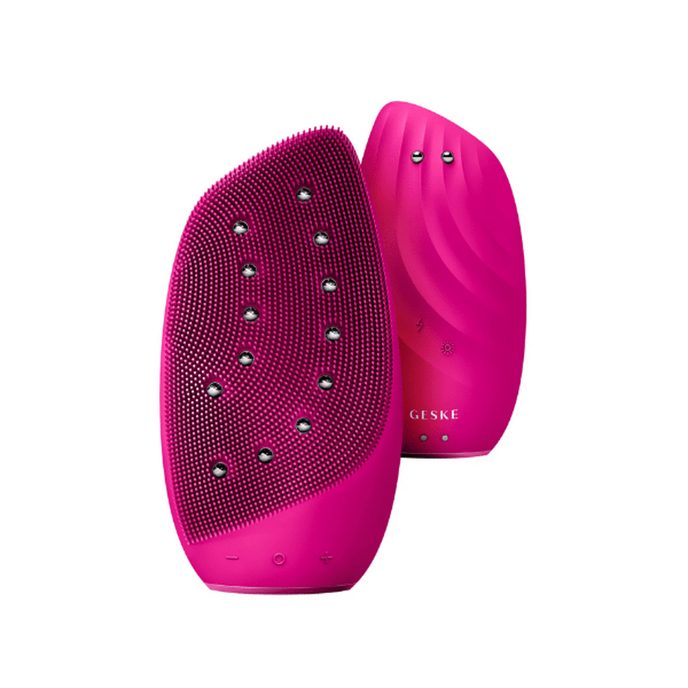 Geske Sonic Thermo Facial Brush &amp; Face lifter 8 in 1 Magenta