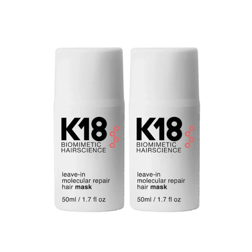 K18 Leave In Molecular Repair Hair Mask 50ml 2 Pack Set