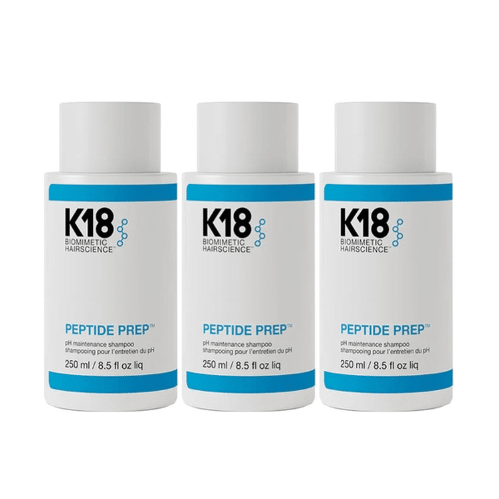 K18 PEPTIDE PREP PH Maintenance Shampoo 250ml 3 Pack Set