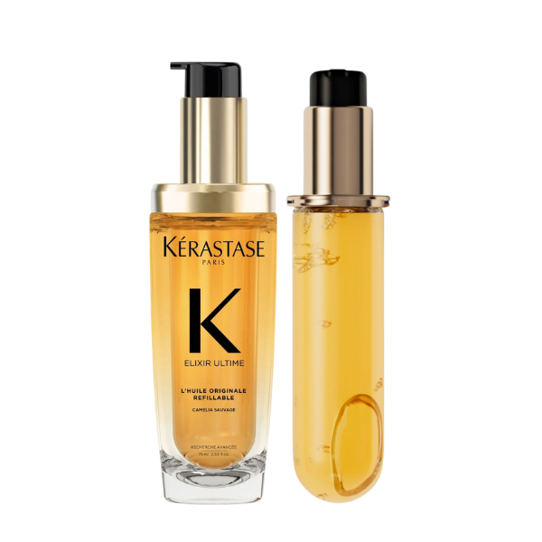 Kerastase Elixir Ultime Original Refillable Hair Oil &amp; Refill 75ml Set