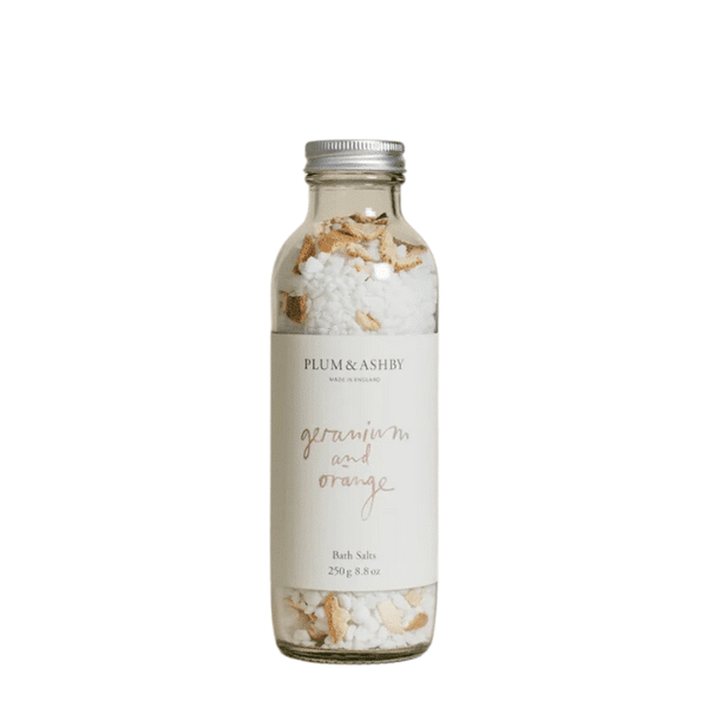 Plum &amp; Ashby Geranium &amp; Orange Bath Salts 250g