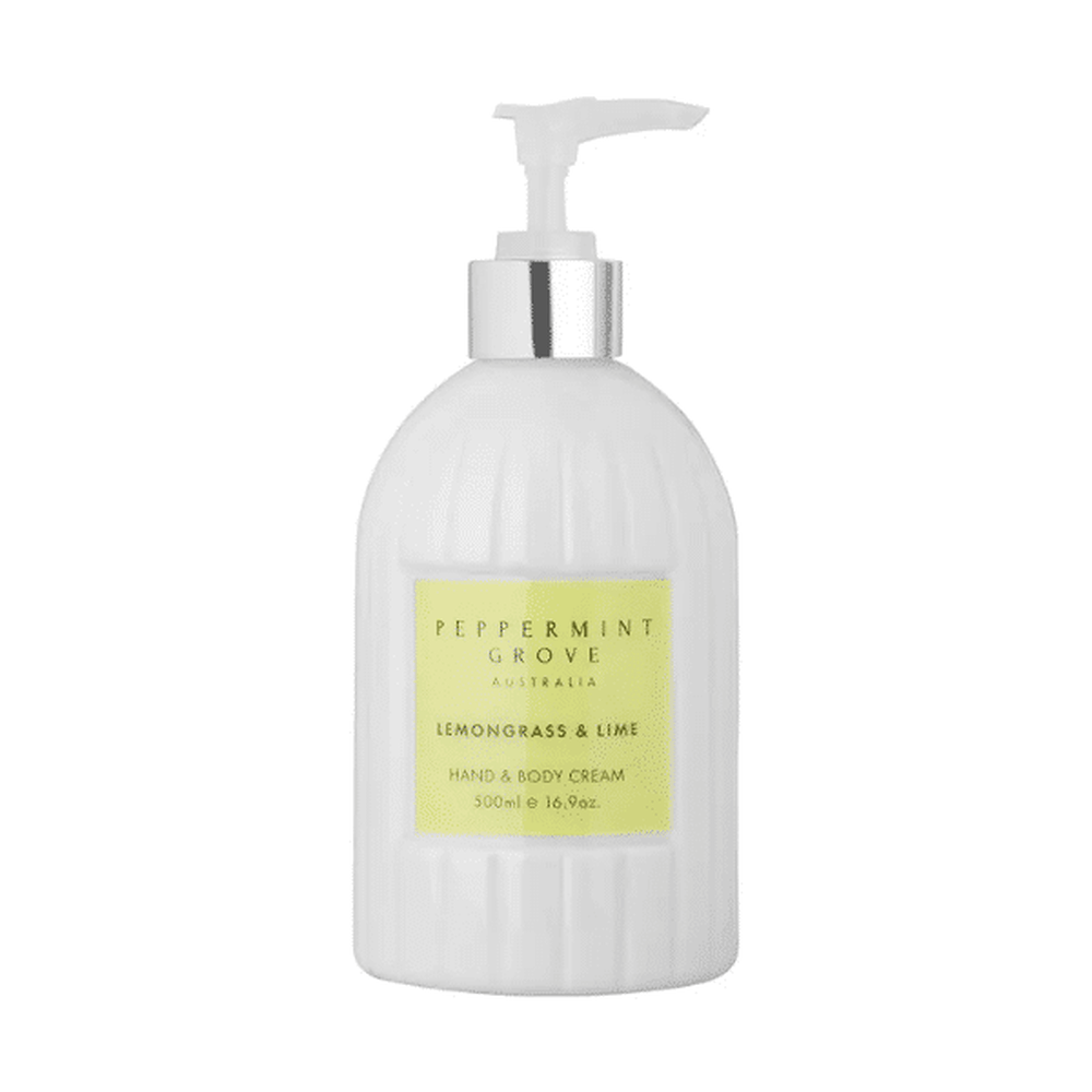 Peppermint Grove Lemongrass &amp; Lime - Hand &amp; Body Cream 500ml