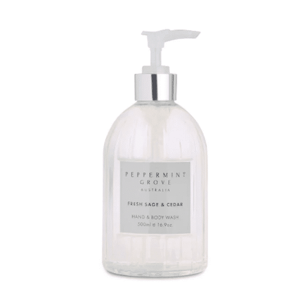 Peppermint Grove Fresh Sage &amp; Cedar Hand - &amp; Body Wash 500ml