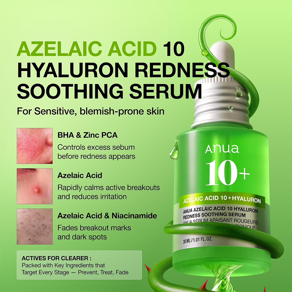 Anua Azelaic Acid 10 Hyaluron Redness Soothing Serum 30ml