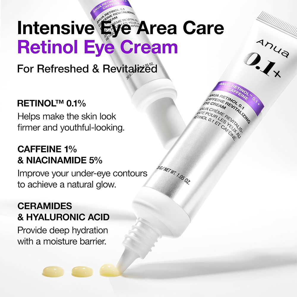 Anua Retinol 0.1Caffeine Revitalizing Eye Cream 30g