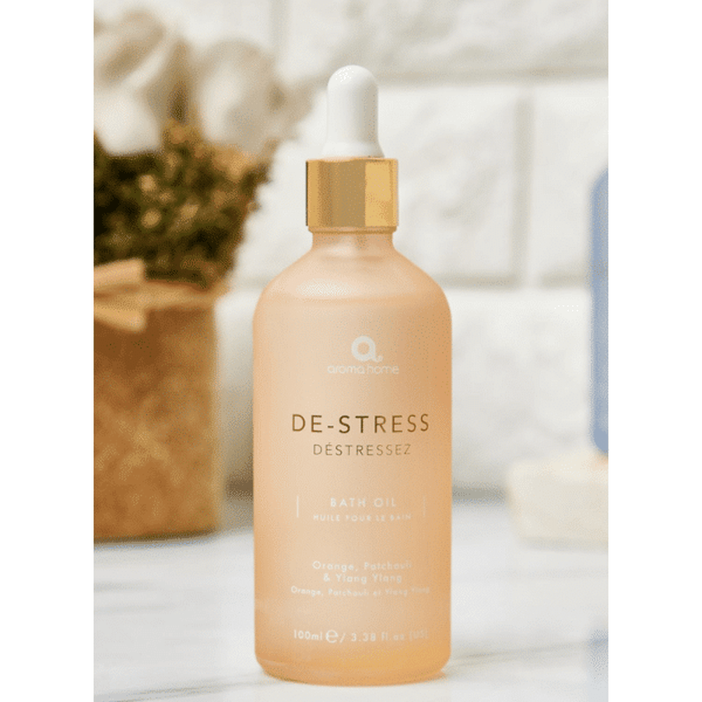 Aroma Home De - Stress Bath Oil - Orange, Patchouli and Ylang Ylang 100ml - Beauty Tribe