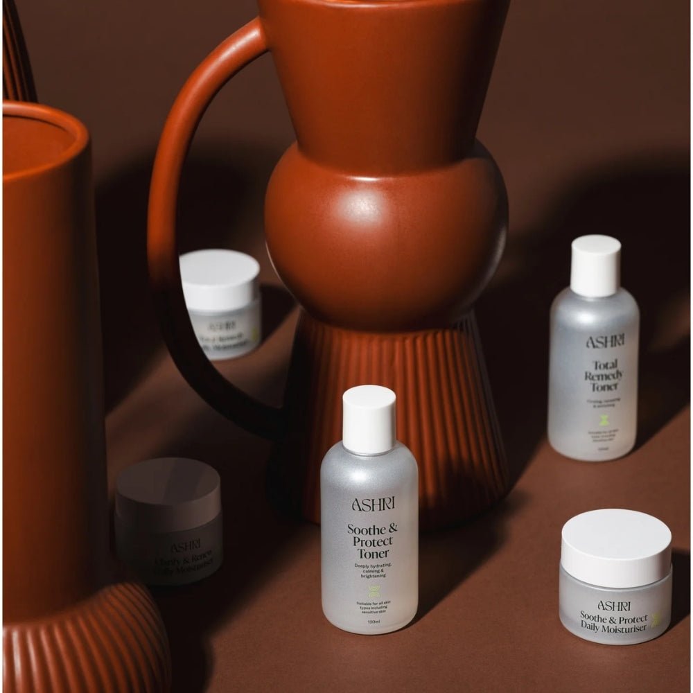 Ashri Skin Soothe &amp; Protect Trio (Toner+Ampoule+Moisturiser) - Beauty Tribe
