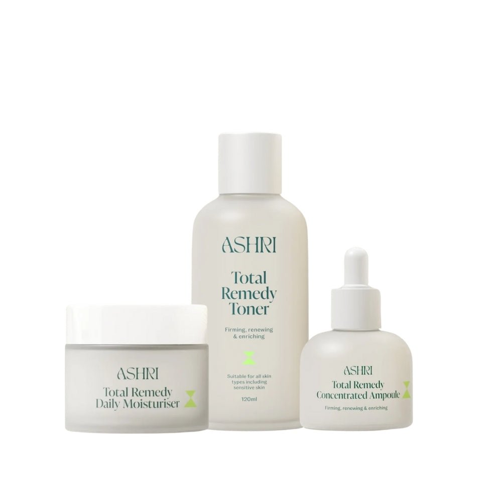 Ashri Skin Total Remedy Trio (Toner+Ampoule+Moisturiser) - Beauty Tribe
